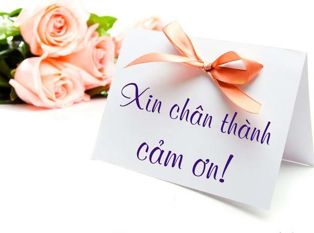 THƯ CẢM ƠN!